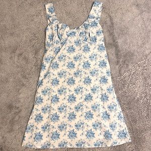 Blue printed dress